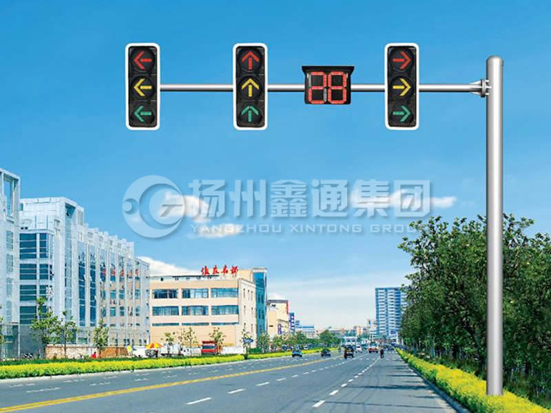 XHDG-012，L型等徑單臂信號(hào)燈桿